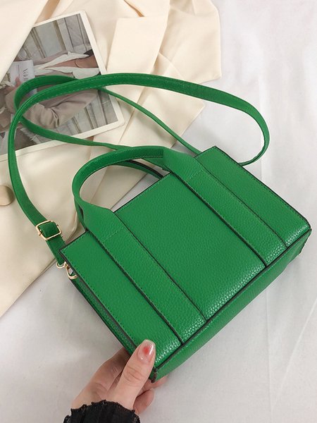 

Urban Leather Stitching Plain Messenger Bag Women's Clutch Daily Commuting, Green, Women's Bags