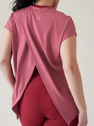

Plain Loose V Neck Explore T-Shirt, Red, T-Shirts