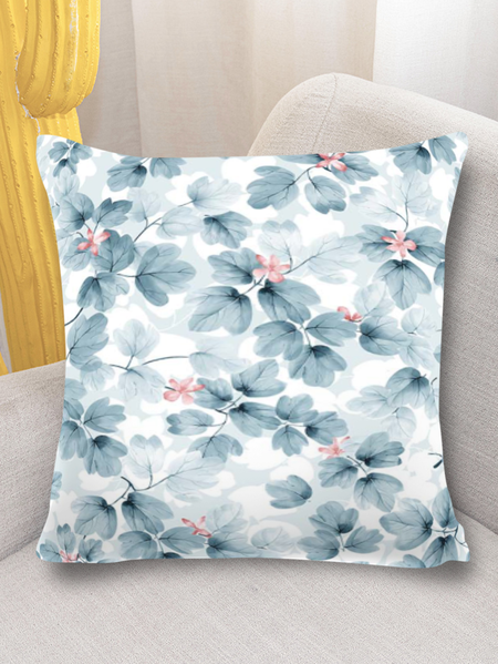 

18*18 Throw Pillow Covers,Floral Soft Flax Cushion Pillowcase Case For Living Room, As picture, Pillow Covers