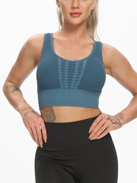 

Sports Plain Sports Bra, Blue, Crop Bras