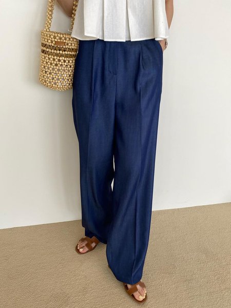 

Regular Fit Plain Casual Jeans, Blue, Jeans
