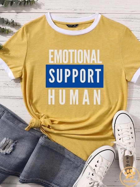 

Lilicloth X Funnpaw Women's Emotional Support Human Matching T-Shirt, Yellow, T-shirts
