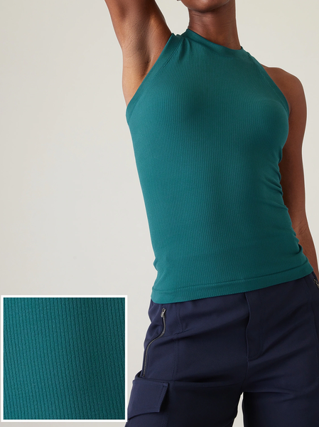 

Loose Sports Plain Tank Top, Green, Tanks & Camis