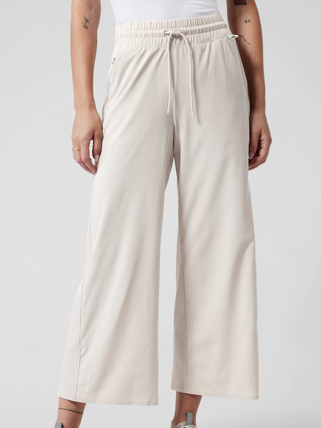 

Plain Casual Loose Pants, Off white, Pants