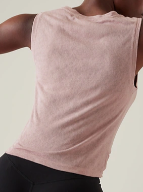 Casual Loose Crew Neck Tank Top, Pink, Tanks & Camis