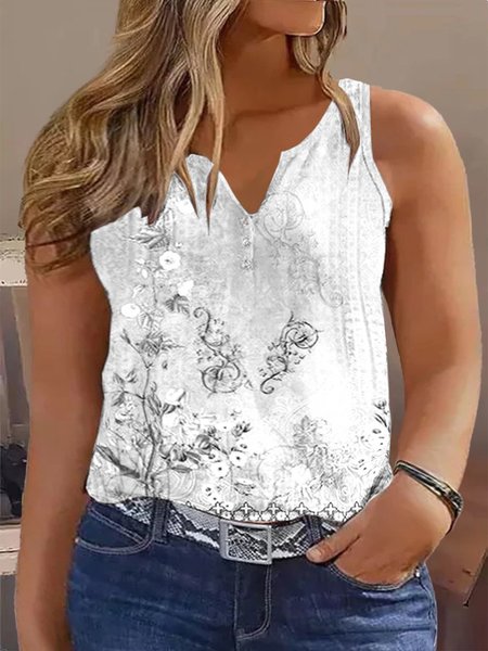 

Plus Size Casual Jersey Ombre Tank Top, White, Tanks & Camis
