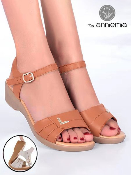 

Comfortable Soft Vintage Wedge Sandals, Camel, Sandals