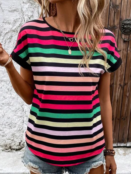 

Geometric Regular Fit Casual T-Shirt, Red, T-Shirts