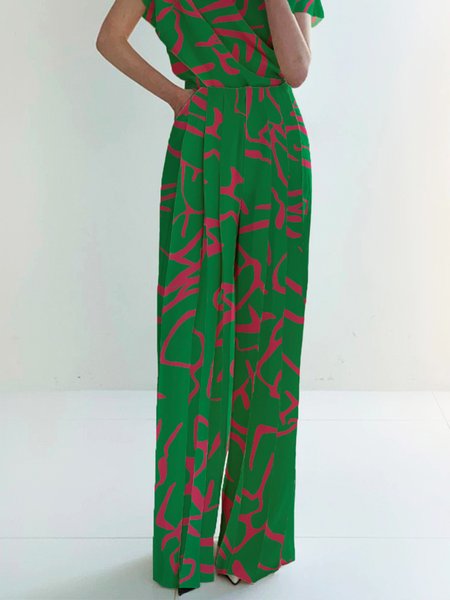 

Urban Regular Fit Abstract Fashion Pants, Green, Pants