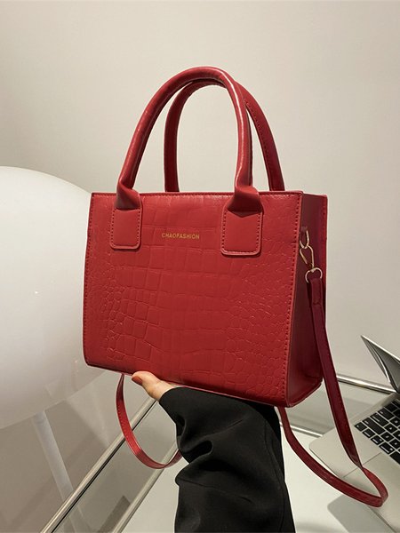 

Urban Leather Stitching Clutch Messenger Bag Daily Casual Women's Bag, Red, Women's Bags