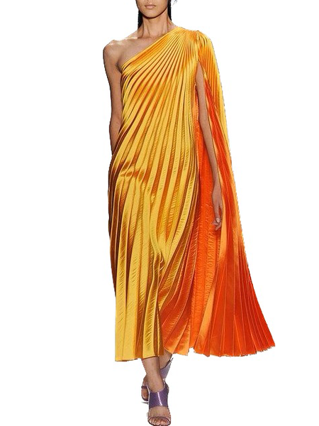

Elegant Regular Fit Wedding Guest Dress, Orange, Midi Dresses