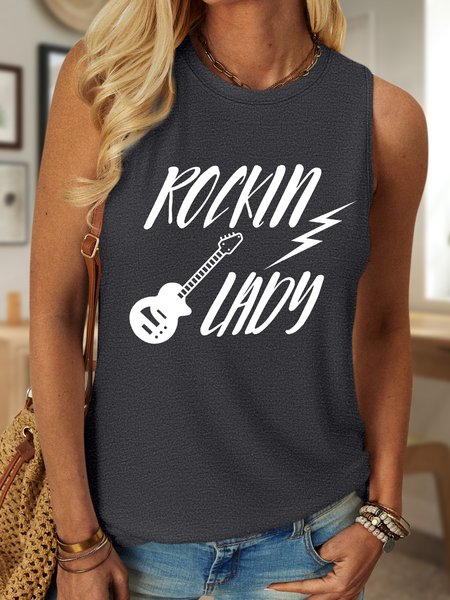 

Lilicloth X Kat8lyst Rockin Lady Women's Tank Top, Deep gray, Tank Tops