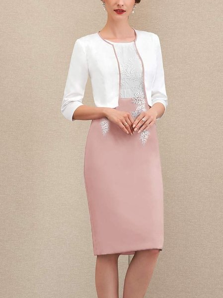 

Loose Floral Urban Lace Two-Piece Set, Purple, Formal Dresses