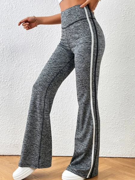 

Plain Jersey Casual Pants, Gray, Pants