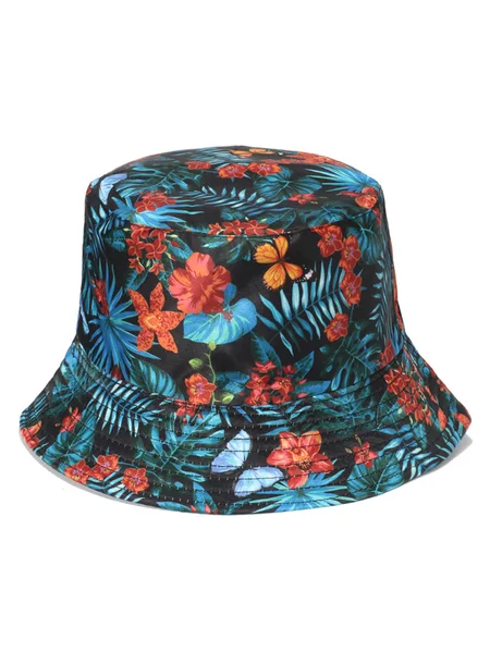 

Hawaii Palm Leaf Floral Sun Protection Bucket Hat, Blue, Women Hats