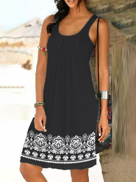 

Womens Sleeveless Casual Loose Dress, Black, Casual Dresses