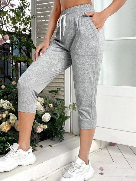

Casual Loose Drawstring Sweatpants & Joggers, Gray, Pants