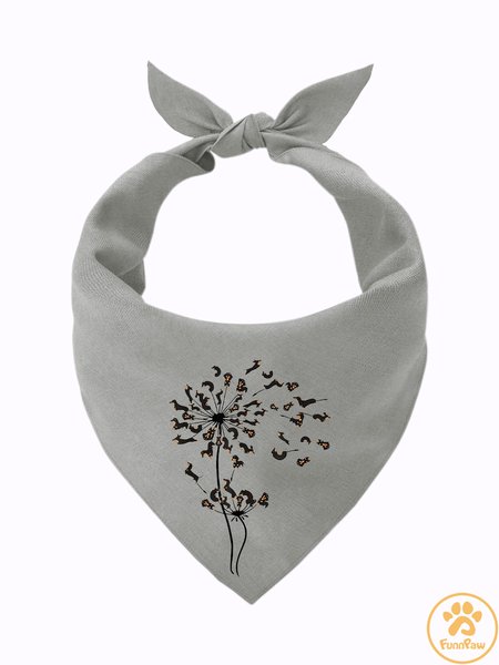 

Dachshund Dandelion Matching Dog Print Bib, Gray, Pet Bandanas