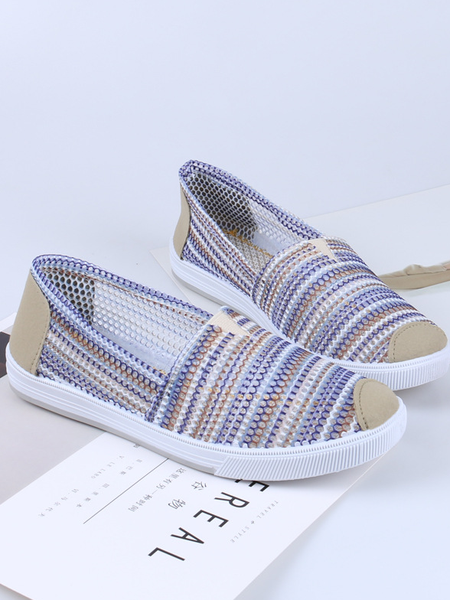 

Women's Hollow Mesh Flat Shoes Slip On, Purple, Sneakers