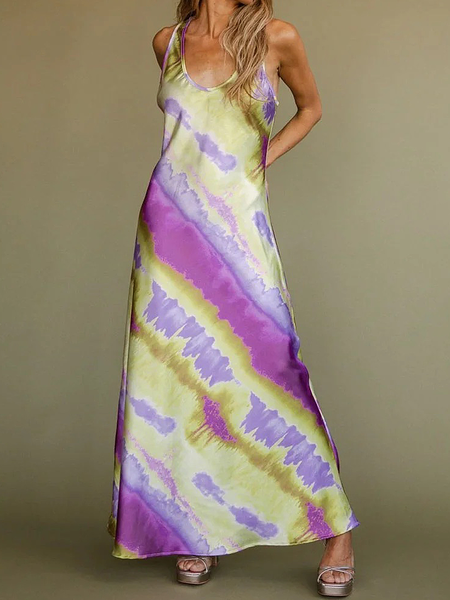 

Elegant Sweetheart Neckline Sleeveless Maxi Dress With No Belt, As picture, Maxi Dresses