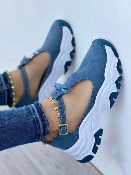 

Casual Platform Sports Sandals, Blue, Sneakers