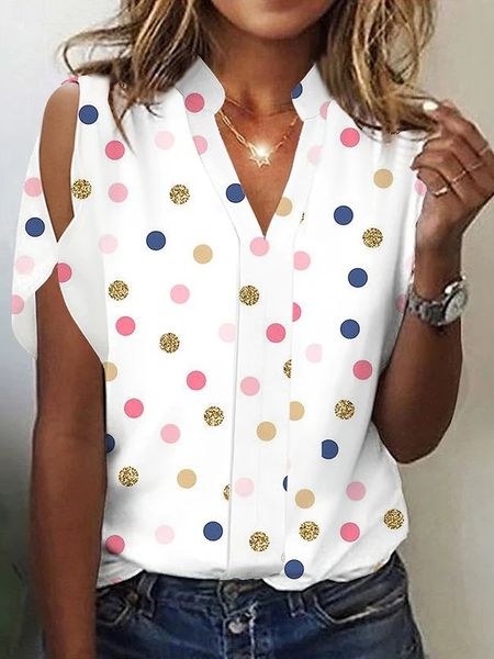 

Casual Cotton Stand Collar T-Shirt, White, T-Shirts