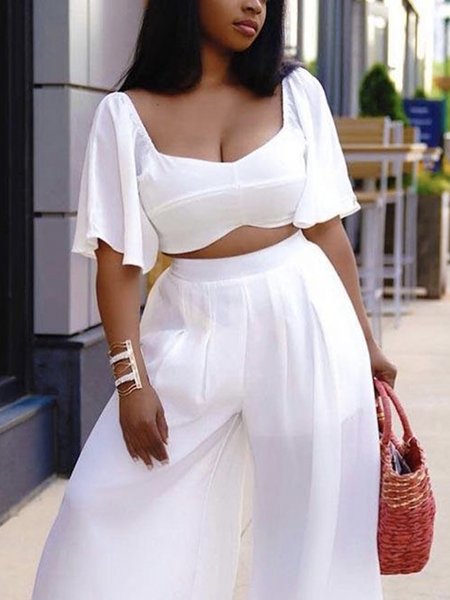 

Plain Urban Regular Fit Short sleeve Shirt, White, Blouses and Shirts