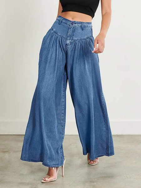 

Denim Urban Loose Plain Jeans, Denim blue, Jeans