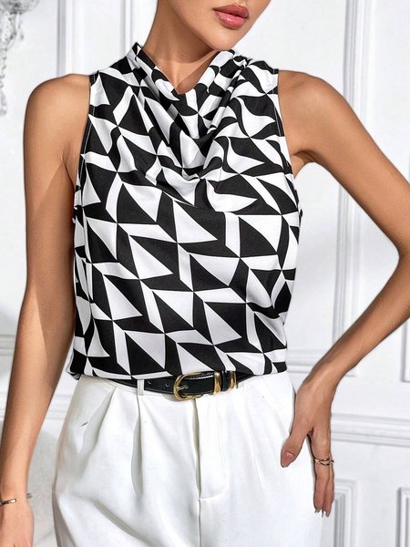 

Daily Others Elegant Geometric Shirt, Black, Blouses and Shirts