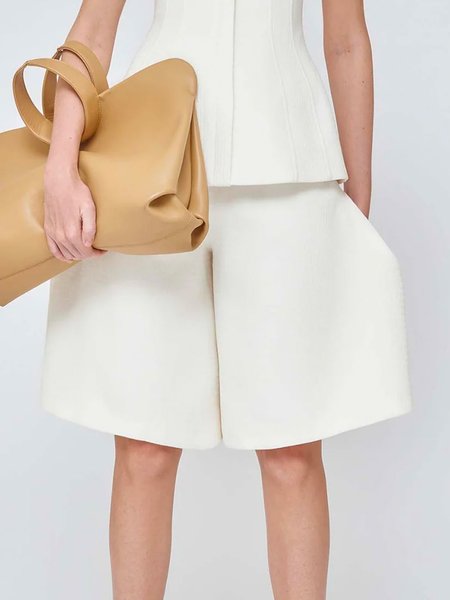 

Regular Fit Urban Plain Shorts, Off white, Shorts