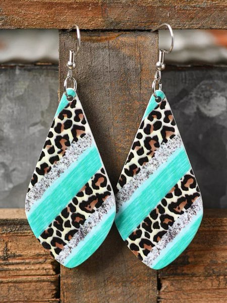 

Casual Leopard Gradient Earrings Music Festival Party Holiday Women's Jewelry, As picture, Earrings