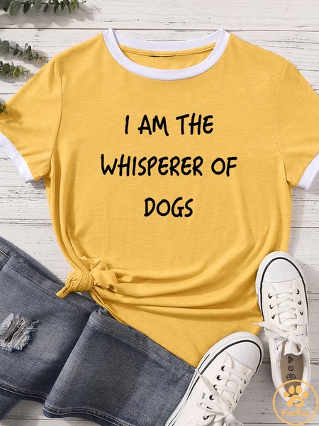 

Women's I Am The Whisperer Of Dog Matching T-Shirt, Yellow, T-shirts