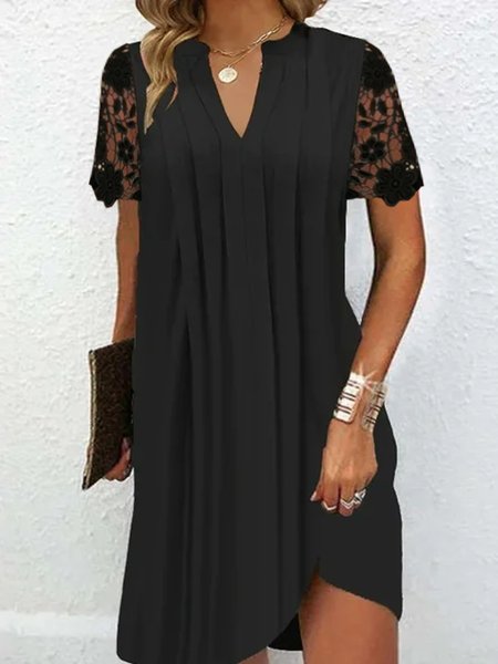 

Casual Jersey Plain Loose Dress With No, Black, Formal Dresses