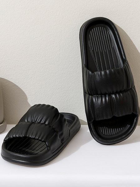 

Bear Head Bathroom Slippers, Black, Slippers