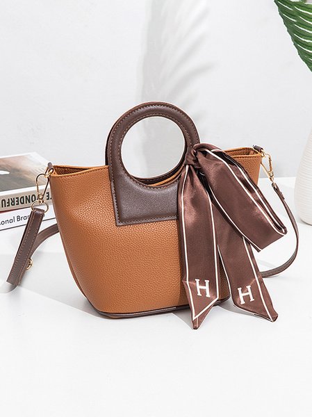 

Urban Casual Simple Leather Handbag Messenger Bag Daily Women Jewelry, Brown, Women's Bags