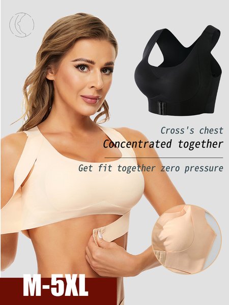

Breathable Comfortable Casual Front Button Seamless Bra, Nude, Bra & Bra Sets