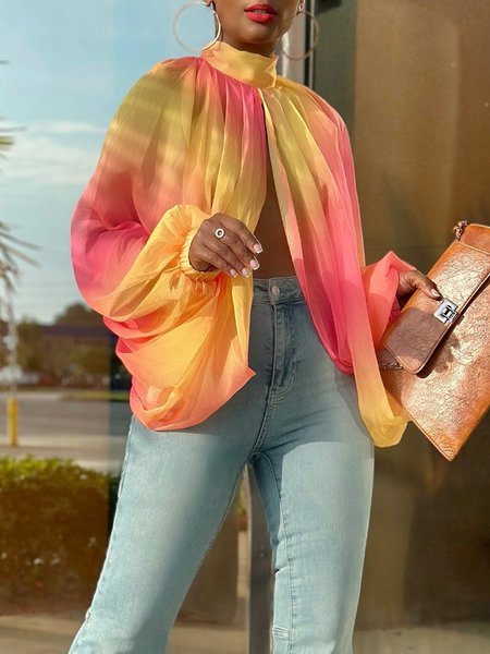 

Urban Halter Ombre Chiffon Shirt, As picture, Blouses and Shirts