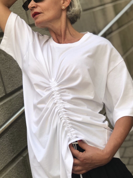 

Casual Loose T-Shirt, White, T-Shirts