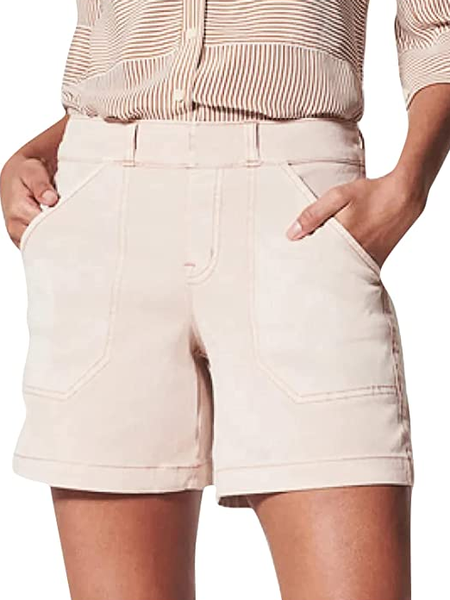 

Women's Stretch Twill Shorts Casual Comfy Hiking Cargo Shorts Summer Athletic Shorts Bermuda Short with Pockets, Pink, Jeans