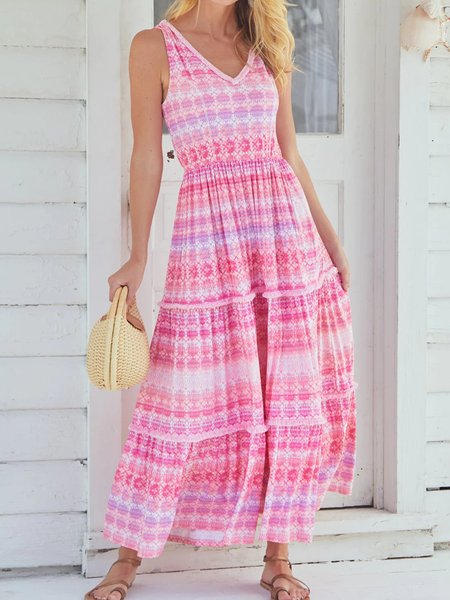 

Womens Loose Vocation Dresses, Pink, Dresses