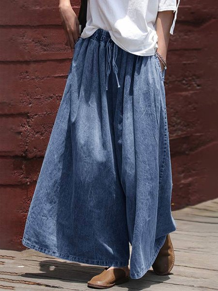 

Daily Casual Denim Regular Fit Plain Jeans, Blue, Jeans