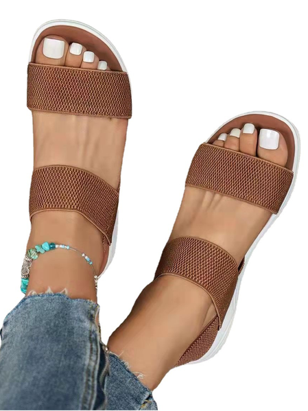 

Women‘s Fashion Open Toe Sandals Wedge Espadrilles Casual Ankle Strap Platform Sandals, Brown, Sandals