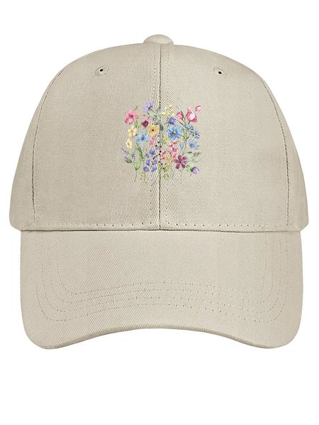 

Women's wildflowers Cotton Baseball Caps, Khaki, Men's Hats