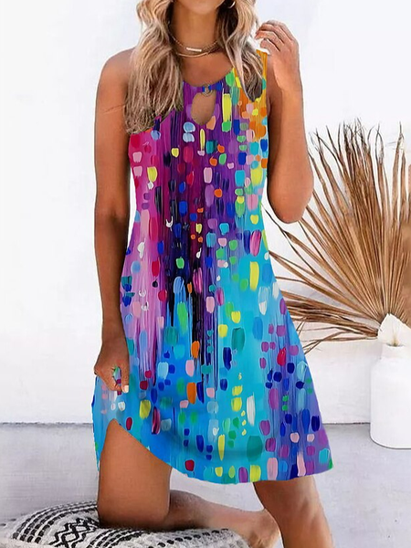 

Halter Polka Dots Loose Casual Dress, Blue, Dresses