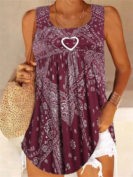 

Womens Casual Loose Tank Top, Red, Tanks & Camis
