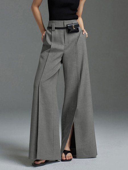 

Urban Regular Fit Plain Fashion Pants, Gray, Pants