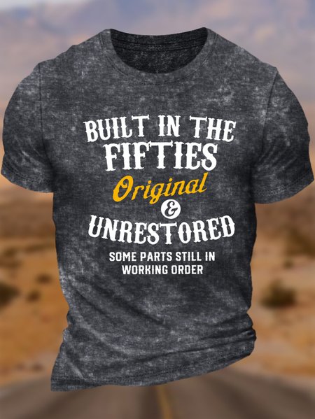 

Men's Printed T-Shirt With Fifties, Deep gray, T-shirts