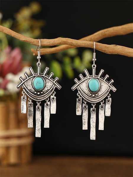 

Vintage Casual Turquoise Eye of Horus Drop Earrings, As picture, Earrings