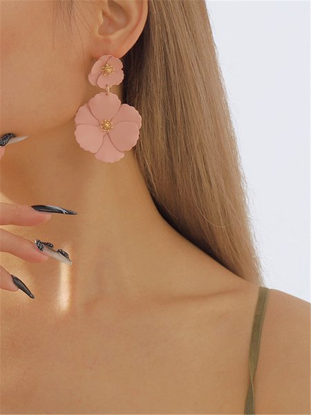 

Women's Floral Earrings, Pink, Earrings