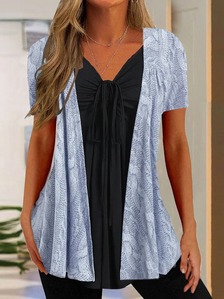 

Plain Casual Two-Piece Set, Blue, Suit Set